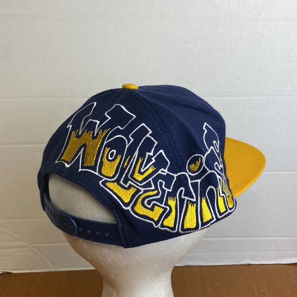 Vintage Michigan Wolverines NCAA Wool Blend Graffiti Snapback Hat by TOW - Picture 4 of 10